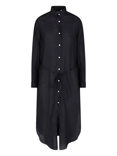 Finamore 1925 ' Liv' Maxi Shirt Dress In Black  