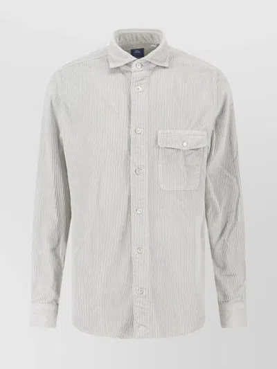 FINAMORE 1925 LONG SLEEVE BUTTON-DOWN SHIRT FEATURING POCKET