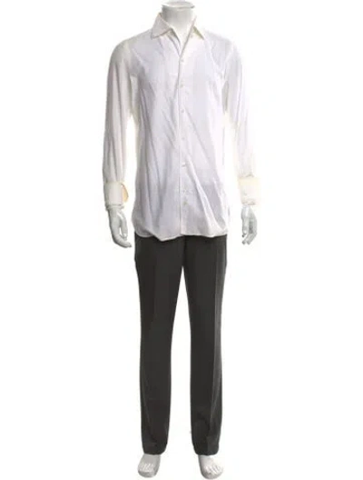 Pre-owned Finamore 1925 Long Sleeve Dress Shirt In Gray