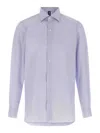 Finamore 1925 Luigi Shirt And Blouse Light Blue In Purple