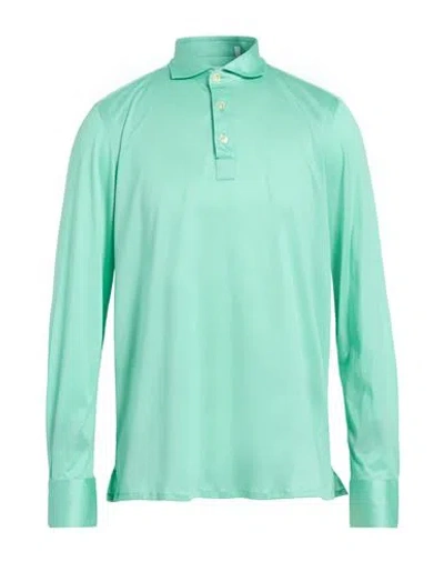 Finamore 1925 Man Polo Shirt Light Green Size 16 ½ Cotton