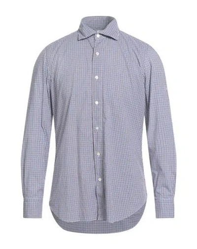 Finamore 1925 Man Shirt Azure Size 17 ½ Cotton