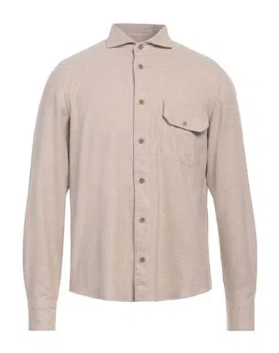 Finamore 1925 Man Shirt Beige Size 17 ½ Cotton