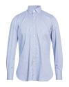Finamore 1925 Man Shirt Blue Size 15 ½ Cotton