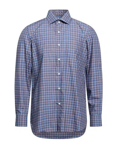 Finamore 1925 Man Shirt Blue Size 15 ¾ Cotton