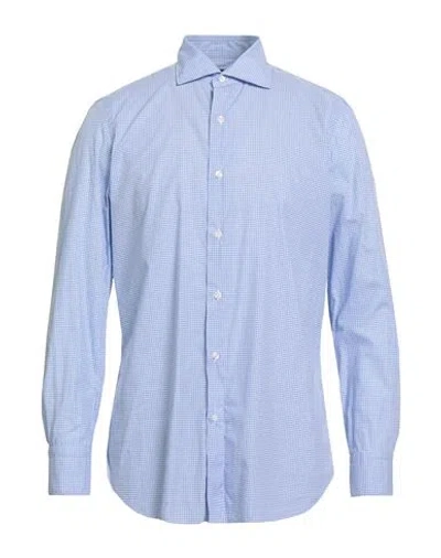 Finamore 1925 Man Shirt Blue Size 17 ½ Cotton
