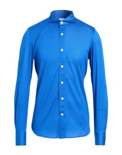 Finamore 1925 Man Shirt Blue Size 17 ½ Cotton