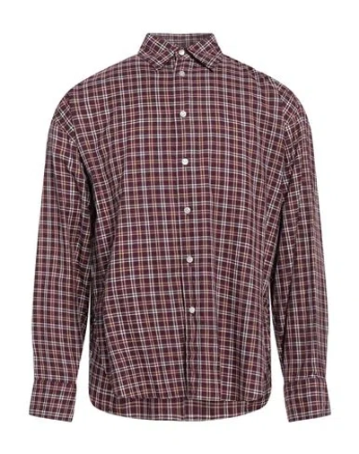 Finamore 1925 Man Shirt Garnet Size 15 Cotton In Red