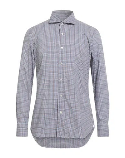 Finamore 1925 Man Shirt Chocolate Brown Size 16 ½ Cotton