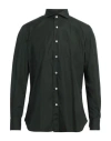 Finamore 1925 Man Shirt Dark Green Size 16 Cotton