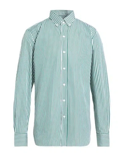 Finamore 1925 Man Shirt Green Size 15 ½ Cotton