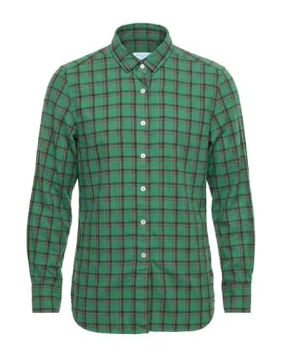Finamore 1925 Man Shirt Green Size 15 Cotton