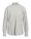 Finamore 1925 Man Shirt Grey Size 15 Cotton