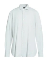 Finamore 1925 Man Shirt Grey Size 17 ½ Cotton, Cashmere In White