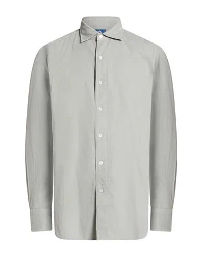 Finamore 1925 Man Shirt Grey Size 19 ¾ Cotton In Gray