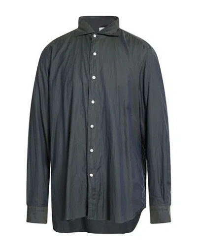 Finamore 1925 Man Shirt Grey Size Xxl Cotton In Black