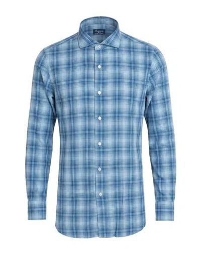 Finamore 1925 Man Shirt Light Blue Size 15 ¾ Cotton