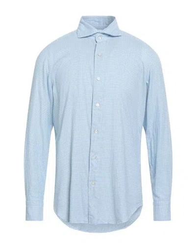 Finamore 1925 Man Shirt Light Blue Size 16 ½ Cotton