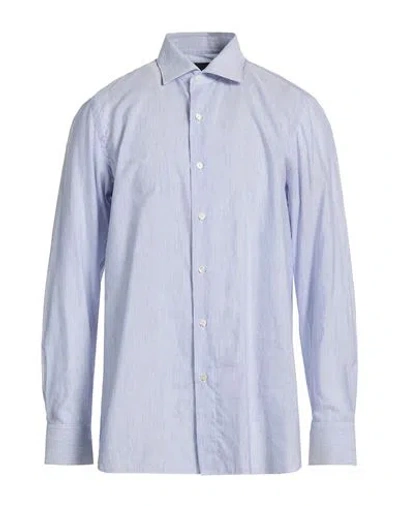 Finamore 1925 Man Shirt Light Blue Size 16 ½ Cotton, Linen