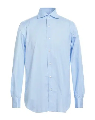 Finamore 1925 Man Shirt Light Blue Size 17 Cotton