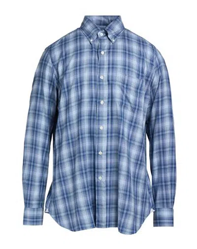 Finamore 1925 Man Shirt Light Blue Size M Cotton, Lyocell