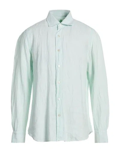 Finamore 1925 Man Shirt Light Green Size 17 ½ Linen