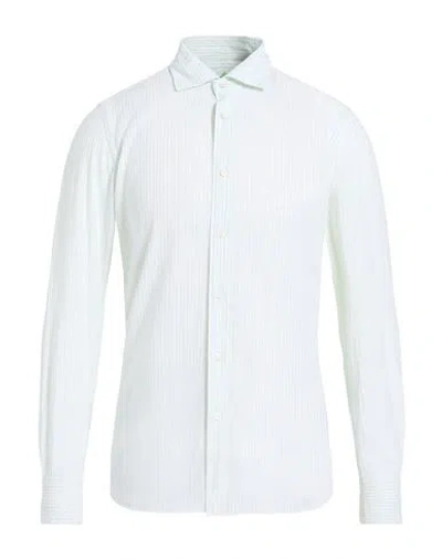 Finamore 1925 Man Shirt Light Green Size L Cotton, Linen