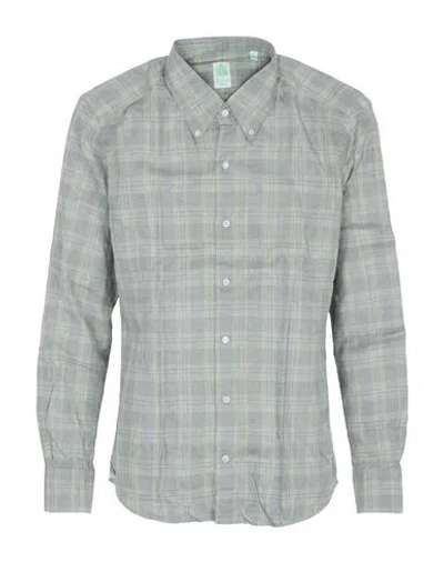 Finamore 1925 Man Shirt Light Grey Size 15 ¾ Cotton In Gray
