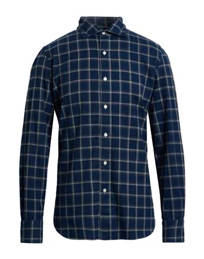 Finamore 1925 Man Shirt Midnight Blue Size Xxl Cotton