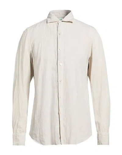 Finamore 1925 Man Shirt Off White Size 16 ½ Linen In Neutral