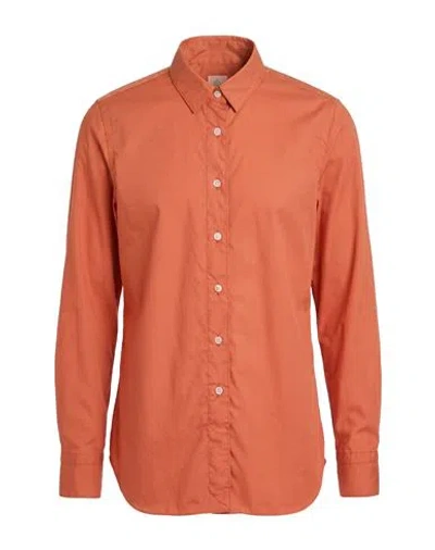 Finamore 1925 Man Shirt Orange Size 32 Cotton In Transparent