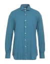 Finamore 1925 Man Shirt Pastel Blue Size 17 ½ Cotton, Cashmere