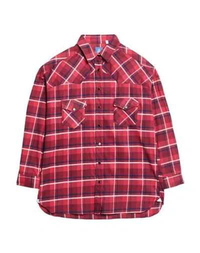 Finamore 1925 Man Shirt Red Size 15 ¾ Cotton