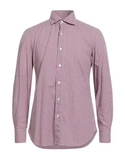 Finamore 1925 Man Shirt Red Size 17 ½ Cotton