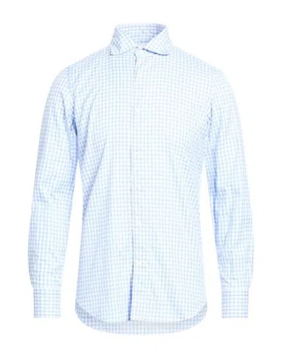 Finamore 1925 Man Shirt Sky Blue Size 16 ½ Cotton