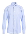 Finamore 1925 Man Shirt Sky Blue Size Xxl Cotton In Blue