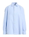 Finamore 1925 Man Shirt Sky Blue Size Xxl Cotton In Blue