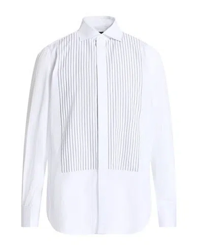 Finamore 1925 Man Shirt White Size 17 Cotton