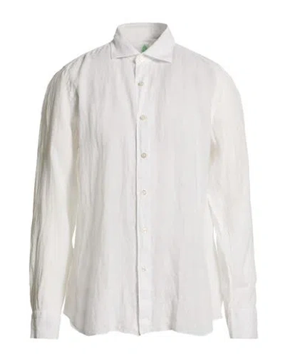 Finamore 1925 Man Shirt White Size 17 ½ Linen