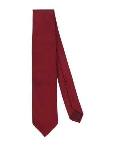 Finamore 1925 Man Ties & Bow Ties Brick Size - Silk In Red