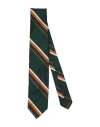 Finamore 1925 Man Ties & Bow Ties Dark Green Size - Silk, Cotton In Blue