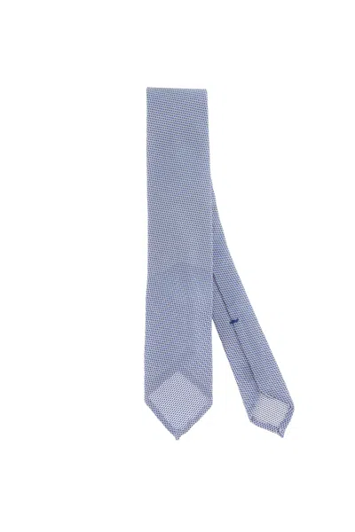 Finamore 1925 Men's Ties Collection - Finamore Mini Style In Blue