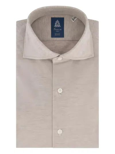 Finamore 1925 Napoli Button-down Shirt In Neutral