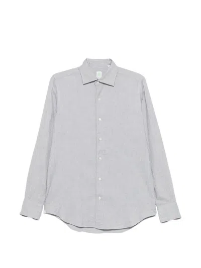 Finamore 1925 Napoli Button-down Long-sleeve Shirt In Gray