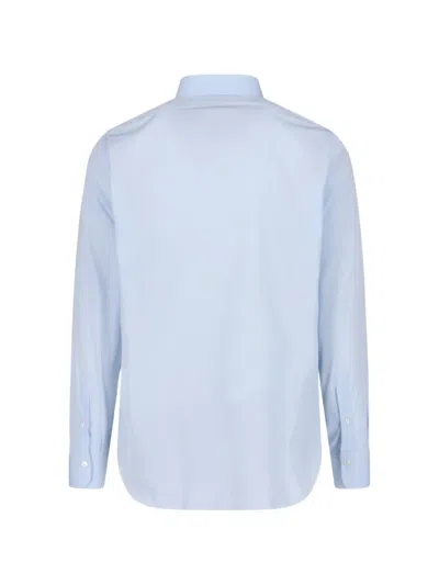 Finamore 1925 Napoli Buttoned Classic Shirt In Blue