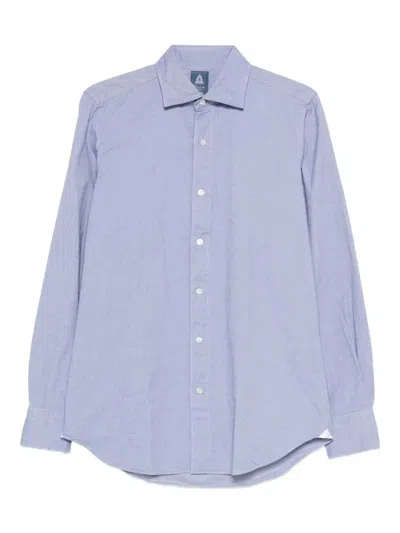 Finamore 1925 Napoli Buttoned Shirt In Blue