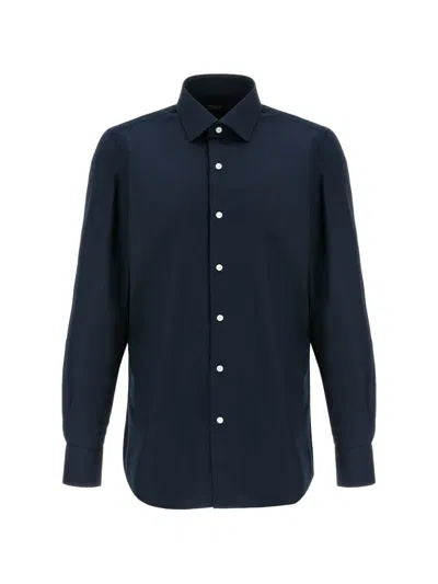 Finamore 1925 Napoli Buttoned Shirt In Blue