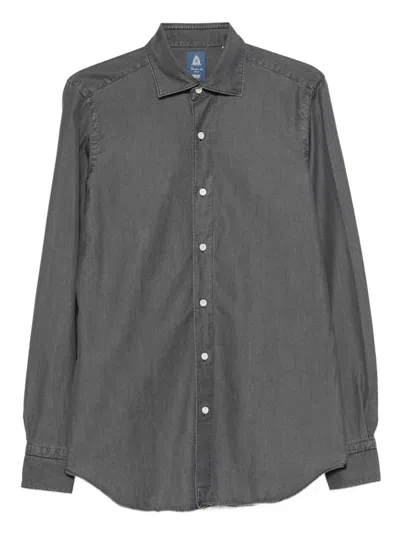 Finamore 1925 Napoli Buttoned Shirt In Gray