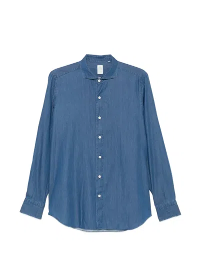 Finamore 1925 Napoli Button-up Shirt In Blue