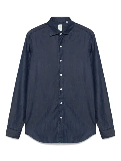 Finamore 1925 Napoli Chambray Shirt In 蓝色